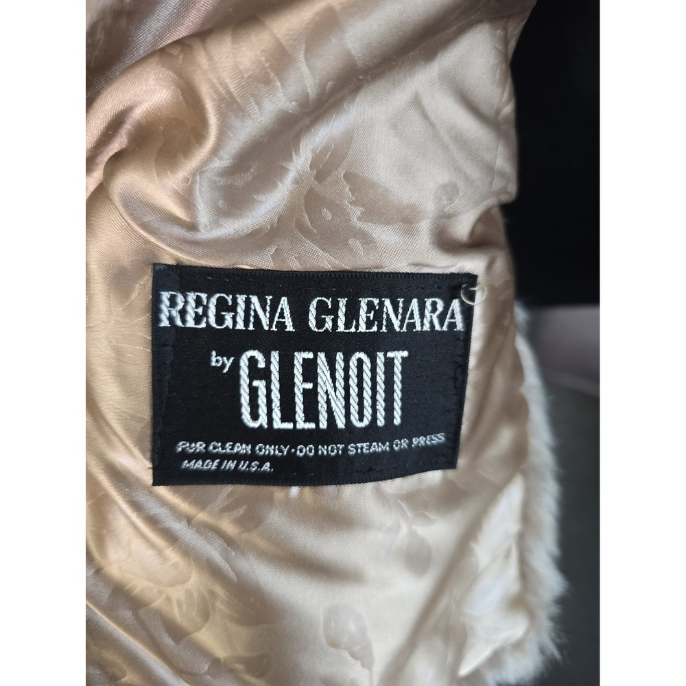 Regina Glenara Glenoit Faux Mink Fur Capelet Stole Jacket Beige Wrap 60s VTG - Picture 4 of 8